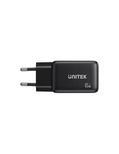 Unitek Ładowarka Sieciowa Gan 2X Usb-C Usb-A ,Pd 3.0, 65W, Czarna