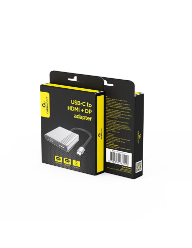 Gembird Adapter Usb-C Do Hdmi + Dp 4K 60Hz, Czarny