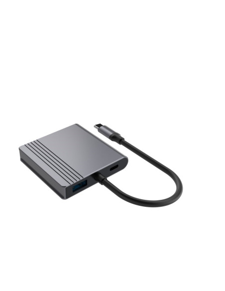 Gembird Multi Adapter Usb Type-C 3 W 1 (Port Usb + Hdmi + Pd), Kolor Szary