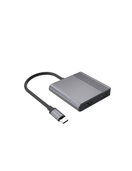 Gembird Multi Adapter Usb Type-C 3 W 1 (Port Usb + Hdmi + Pd), Kolor Szary