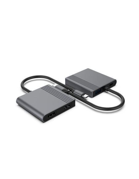 Gembird Multi Adapter Usb Type-C 3 W 1 (Port Usb + Hdmi + Pd), Kolor Szary