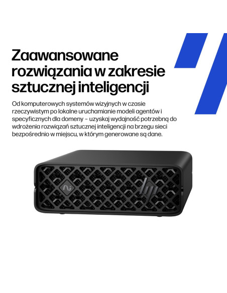 Hp Zgx Nano G1N Ai Gb10 128 Gb Lpddr5X-Sdram 4 Tb Ssd Linux Mini Pc Stanowisko Ai Workstation, Ai Pc Czarny