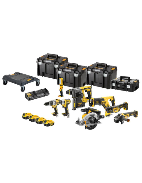 Dewalt.zestaw Combo 18V Dck853P4T (Dcd996 + Dcf887 + Dcs565 + Dcs367 + Dcs356 + Dch273 + Dcg405 + Dcl050) 4X5,0Ah 4X Tstak Wózek
