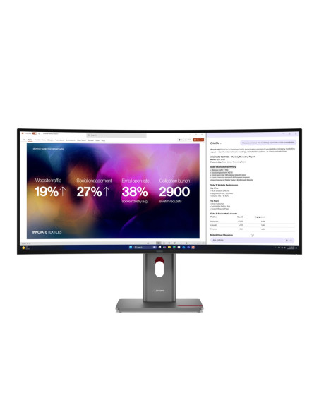 Lenovo Thinkvision P40Wd-40 Monitor Komputerowy 100,8 Cm (39.7") 5120 X 2160 Px Wuhd Led Czarny