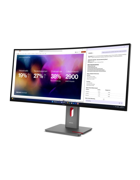 Lenovo Thinkvision P40Wd-40 Monitor Komputerowy 100,8 Cm (39.7") 5120 X 2160 Px Wuhd Led Czarny