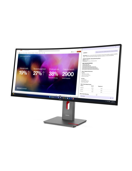 Lenovo Thinkvision P40Wd-40 Monitor Komputerowy 100,8 Cm (39.7") 5120 X 2160 Px Wuhd Led Czarny