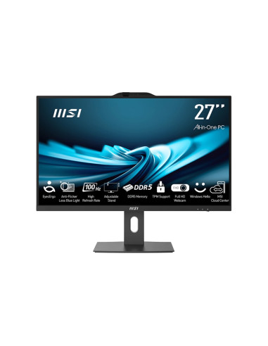 Msi Aio Pro Ap272P 14M-886Xeu I7-14700 27" Ips Led Fhd Non-Touch Anti-Glare 16Gb Ssd1Tb M.2 Ax211 Wifi 6E Noos Black / Without M