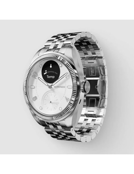 Zegarek Withings Scanwatch Nova Brilliant - Funkcje Ekg, Pomiar Pulsu, Spo2, Temperatury, Aktywność Fizyczna I Sen (39Mm, Titani