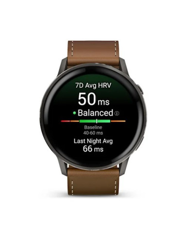 Smartwatch Garmin Venu 4 45 Mm - Slate Leather Band