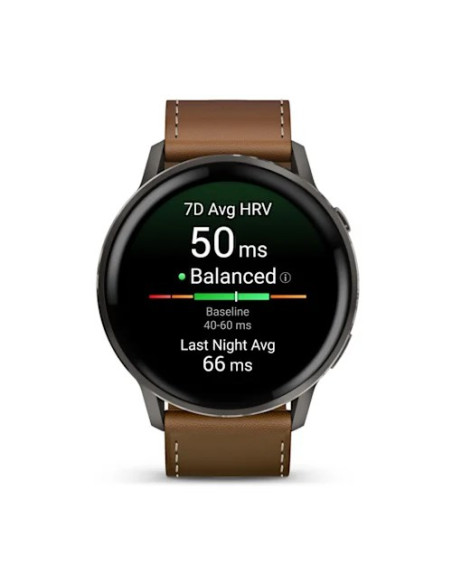 Smartwatch Garmin Venu 4 45 Mm - Slate Leather Band
