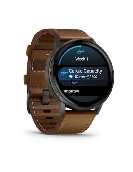 Smartwatch Garmin Venu 4 45 Mm - Slate Leather Band
