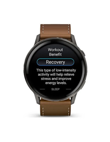 Smartwatch Garmin Venu 4 45 Mm - Slate Leather Band