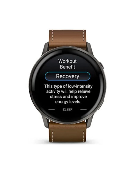 Smartwatch Garmin Venu 4 45 Mm - Slate Leather Band