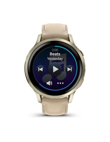 Smartwatch Garmin Venu 4 41 Mm - Lunar Gold Leather Band