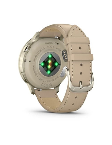 Smartwatch Garmin Venu 4 41 Mm - Lunar Gold Leather Band