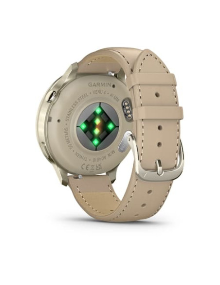 Smartwatch Garmin Venu 4 41 Mm - Lunar Gold Leather Band