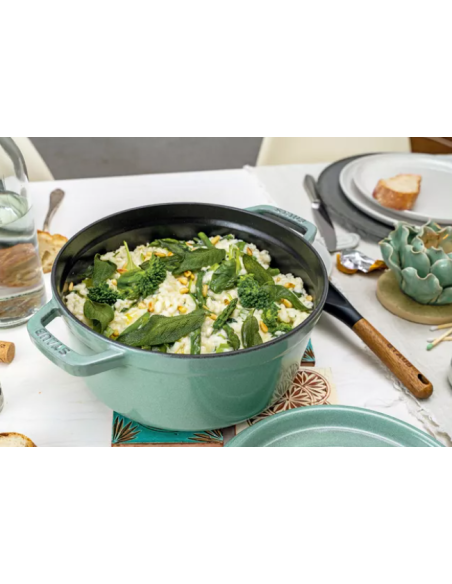 Garnek Żeliwny Okrągły Staub 40508-707-0 - Miętowy 6.7 Ltr