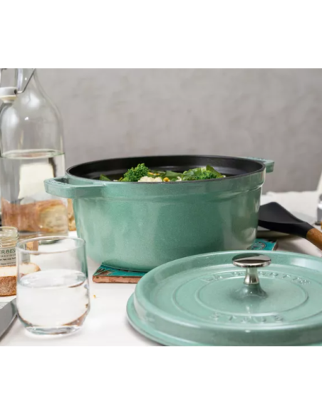 Garnek Żeliwny Okrągły Staub 40508-707-0 - Miętowy 6.7 Ltr