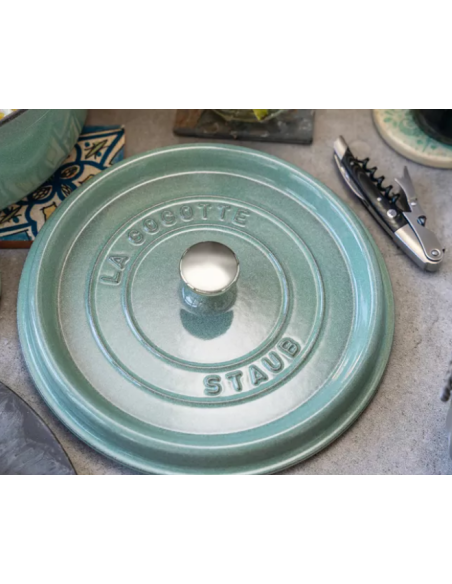 Garnek Żeliwny Okrągły Staub 40508-707-0 - Miętowy 6.7 Ltr
