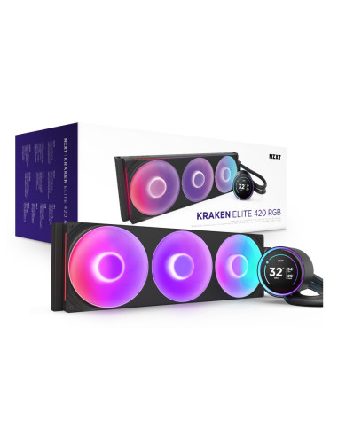 Nzxt Kraken Elite 420 Rgb Procesor Chłodnica Cieczy All-In-One 14 Cm Czarny 1 Szt.