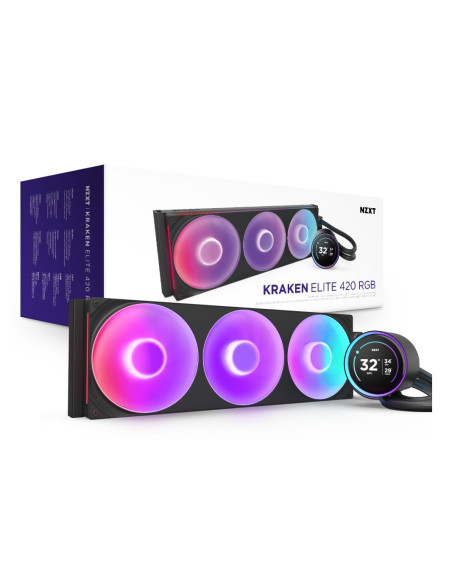Nzxt Kraken Elite 420 Rgb Procesor Chłodnica Cieczy All-In-One 14 Cm Czarny 1 Szt.