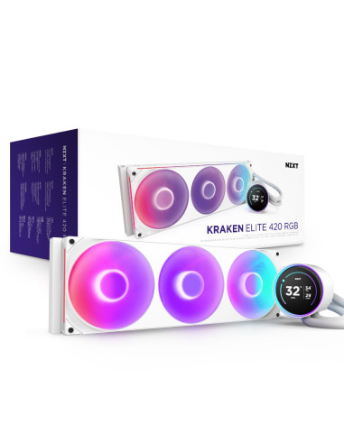 Nzxt Kraken Elite 420 Rgb Procesor Chłodnica Cieczy All-In-One 14 Cm Biały 1 Szt.