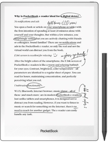 Czytnik Ebook Pocketbook Inkpad One 1030 10,3"  E-Ink Mobius 32Gb Wi-Fi Matte Black
