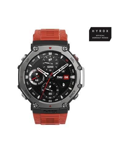 Smartwatch Amazfit T-Rex 3 -Älykello, 48,5 Mm, Punainen