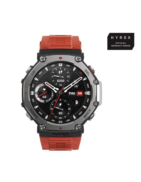 Smartwatch Amazfit T-Rex 3 -Älykello, 48,5 Mm, Punainen