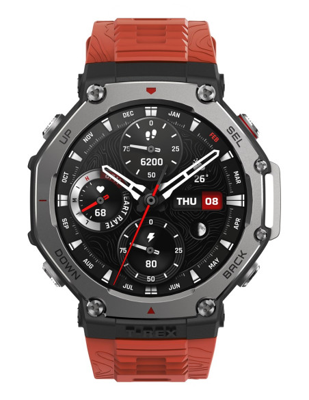 Smartwatch Amazfit T-Rex 3 -Älykello, 48,5 Mm, Punainen
