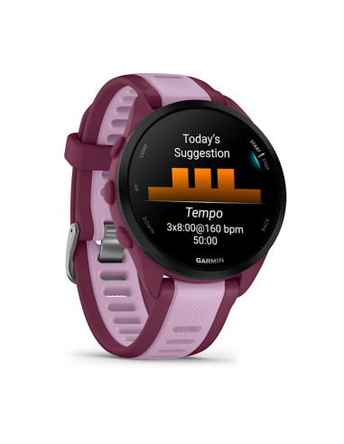 Garmin Forerunner 165 Music 3,05 Cm (1.2") Amoled 43 Mm Cyfrowy 390 X 390 Px Ekran Dotykowy Fioletowy Gps