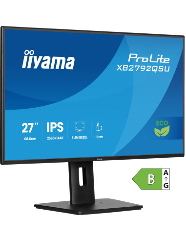 Iiyama Prolite Xb2792Qsu-B1 Monitor Komputerowy 68,6 Cm (27") 2560 X 1440 Px Quad Hd Led Czarny