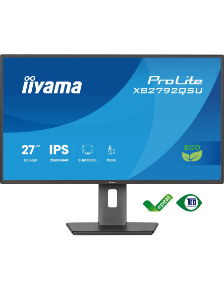 Iiyama Prolite Xb2792Qsu-B1 Monitor Komputerowy 68,6 Cm (27") 2560 X 1440 Px Quad Hd Led Czarny