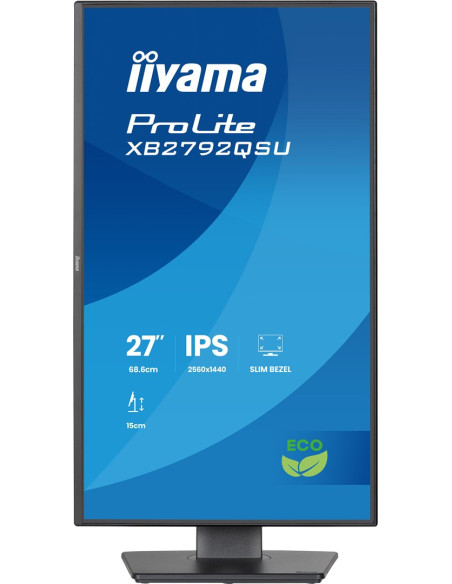 Iiyama Prolite Xb2792Qsu-B1 Monitor Komputerowy 68,6 Cm (27") 2560 X 1440 Px Quad Hd Led Czarny
