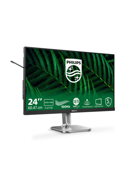 Philips 5000 Series 24B2G5200/00 Monitor Komputerowy 60,5 Cm (23.8") 1920 X 1080 Px Full Hd Lcd Antracyt
