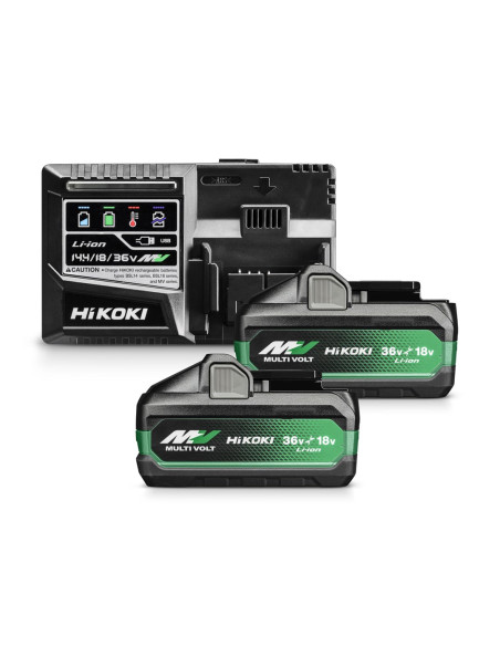 Hikoki Akumulator 36V 2,5Ah Bsl36A18X 2Szt. +Ładowarka Uc18Ysl3 Whz