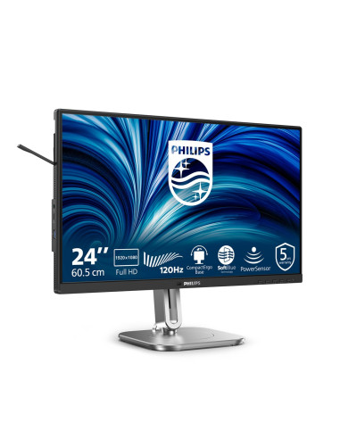 Philips 4000 Series 24B2N4200/00 Monitor Komputerowy 60,5 Cm (23.8") 1920 X 1080 Px Full Hd Lcd Szary