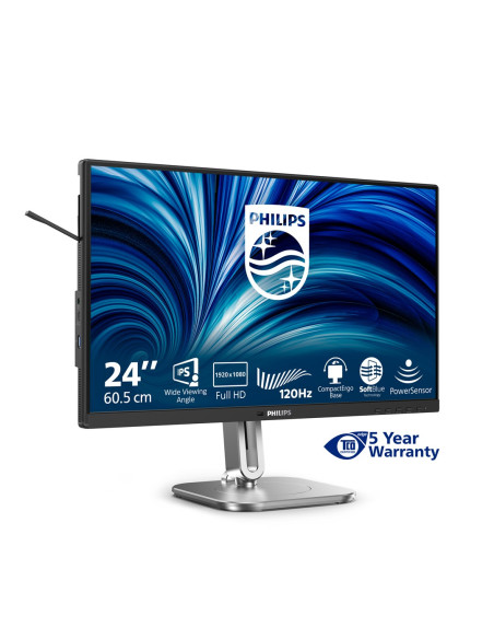 Philips 4000 Series 24B2N4200/00 Monitor Komputerowy 60,5 Cm (23.8") 1920 X 1080 Px Full Hd Lcd Szary