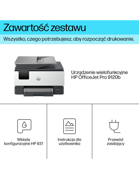 Hp Officejet Pro 9120B Bezprzewodowe All-In-One W Kolorze Drukarka, Drukowanie Dwustronne  Kopiowanie, Skanowanie