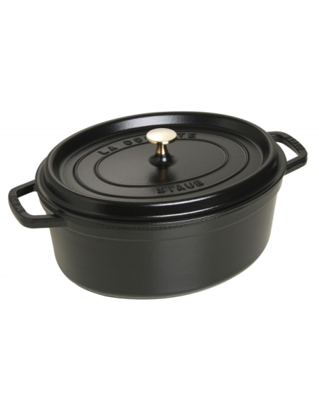 Garnek Żeliwny Owalny Staub 40509-319-0 - Czarny 5.5 Ltr