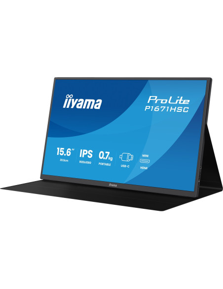 Iiyama Prolite P1671Hsc-B1 Monitor Komputerowy 39,6 Cm (15.6") 1920 X 1080 Px Full Hd Led Czarny