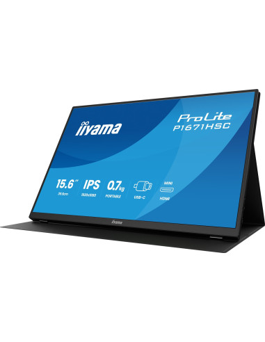 Iiyama Prolite P1671Hsc-B1 Monitor Komputerowy 39,6 Cm (15.6") 1920 X 1080 Px Full Hd Led Czarny