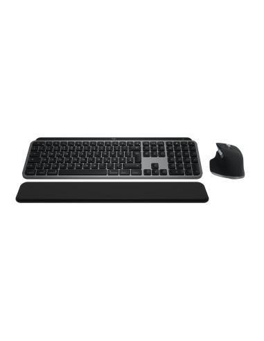 Logitech Mx Keys S Combo For Mac Klawiatura Dołączona Myszka Dom/Biuro Bluetooth Qwertz Niemiecki Szary