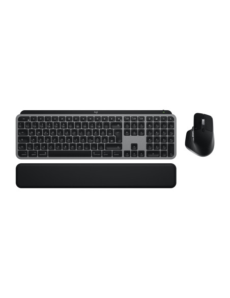 Logitech Mx Keys S Combo For Mac Klawiatura Dołączona Myszka Dom/Biuro Bluetooth Qwertz Niemiecki Szary