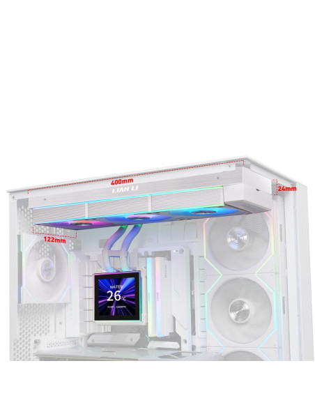 Lian Li Hydroshift Ii Lcd-S 360 Cl Procesor Zestaw Do Chłodzenia Płynami 12 Cm Biały 1 Szt.