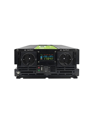 Green Cell Przetwornica Napięcia Powerinverter Lcd 12 V 2000W/4000W Z Wyświetlaczem Lcd - Czysty Sinus