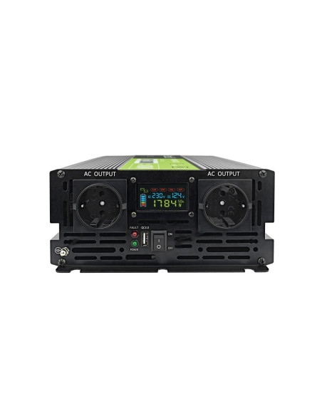 Green Cell Przetwornica Napięcia Powerinverter Lcd 12 V 2000W/4000W Z Wyświetlaczem Lcd - Czysty Sinus