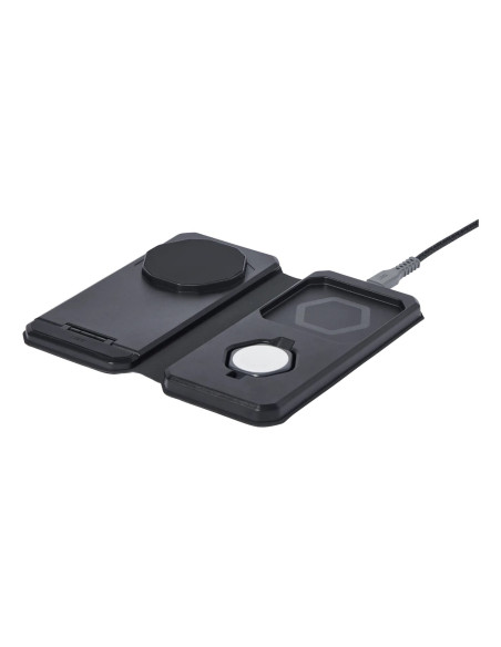 Uag 3In1 Travel Charger - Bezprzewodowa Ładowarka Podróżna Do Trzech Urządzeń 15W, Kompatybilna Z Magsafe, Kabel, Wtyczki I Orga