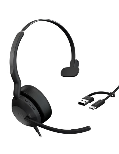 Jabra Evolve2 50 Zestaw Słuchawkowy Przewodowa Opaska Na Głowę Biuro/Centrum Telefoniczne Usb Type-C / Usb Type-A Bluetooth Czar