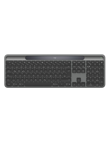 Logitech Signature Slim Solar+ K980 Klawiatura Uniwersalne Rf Wireless + Bluetooth Qwertz Niemiecki Grafitowy